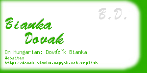 bianka dovak business card